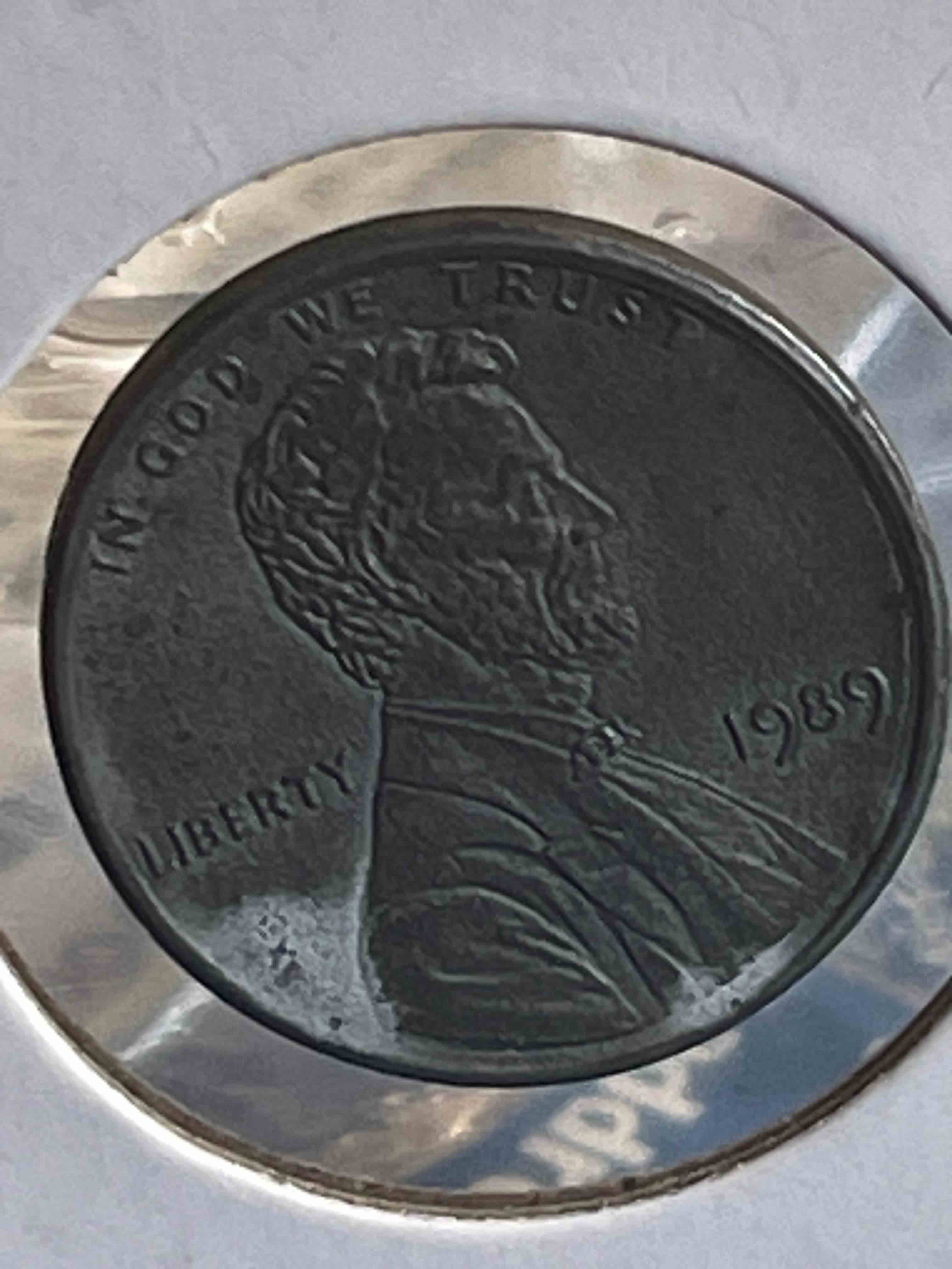 1989-Lincoln-Cent-On-Nickel-Planchette?